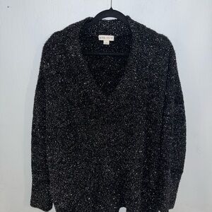 Ava & Viv Black V-Neck Sweater